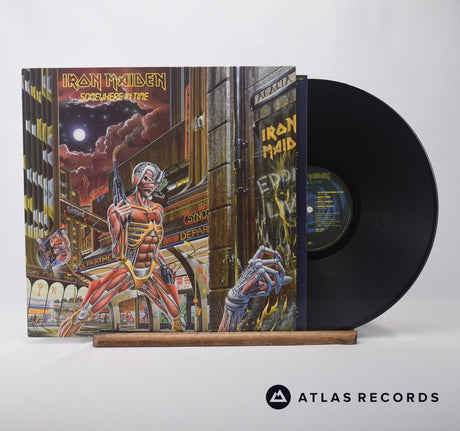 Iron Maiden Somewhere In Time LP Vinyl Record - Front Cover & Record