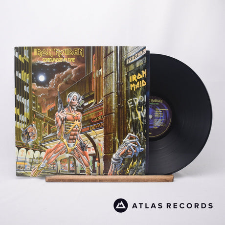 Iron Maiden Somewhere In Time LP Vinyl Record - Front Cover & Record
