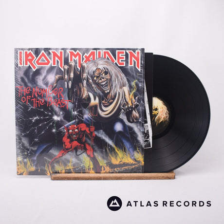 Iron Maiden The Number Of The Beast LP Vinyl Record - Front Cover & Record