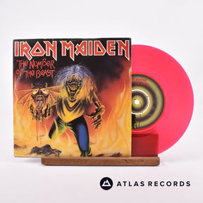 Iron Maiden The Number Of The Beast 7" Vinyl Record - Front Cover & Record