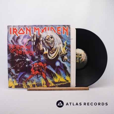 Iron Maiden The Number Of The Beast LP Vinyl Record - Front Cover & Record