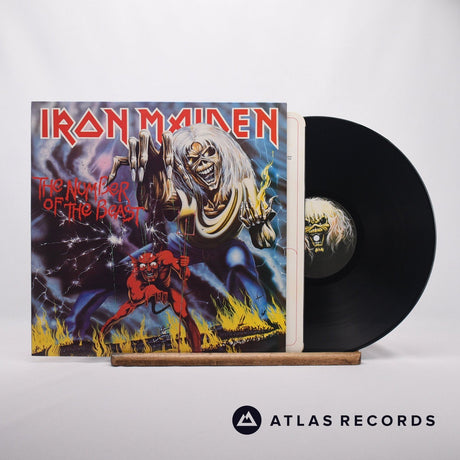 Iron Maiden The Number Of The Beast LP Vinyl Record - Front Cover & Record