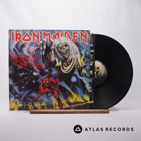 Iron Maiden The Number Of The Beast LP Vinyl Record - Front Cover & Record