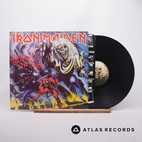 Iron Maiden The Number Of The Beast LP Vinyl Record - Front Cover & Record