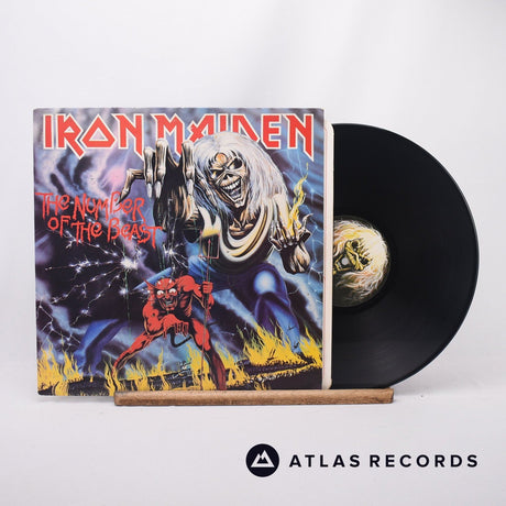 Iron Maiden The Number Of The Beast LP Vinyl Record - Front Cover & Record