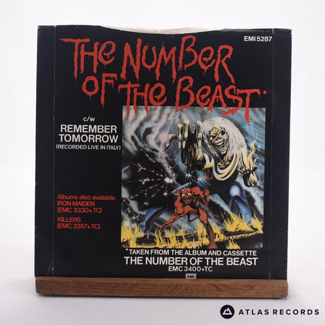 Iron Maiden - The Number Of The Beast - Red Translucent 7" Vinyl Record - VG/VG+