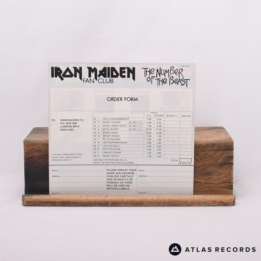 Iron Maiden - The Number Of The Beast - Insert A-2 B-3 LP Vinyl Record - EX/EX