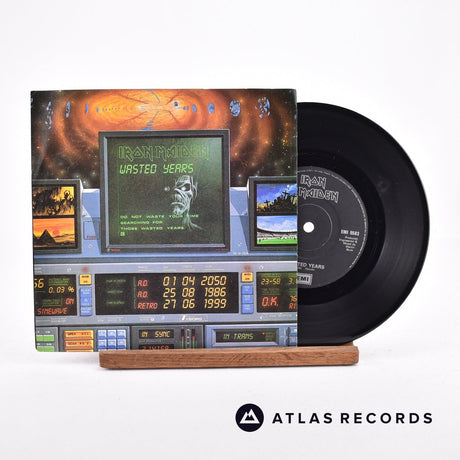 Iron Maiden Wasted Years 7" Vinyl Record - Front Cover & Record