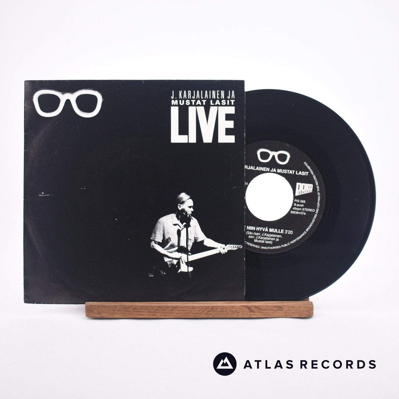 J. Karjalainen Ja Mustat Lasit Tähdenlento 7" Vinyl Record - Front Cover & Record