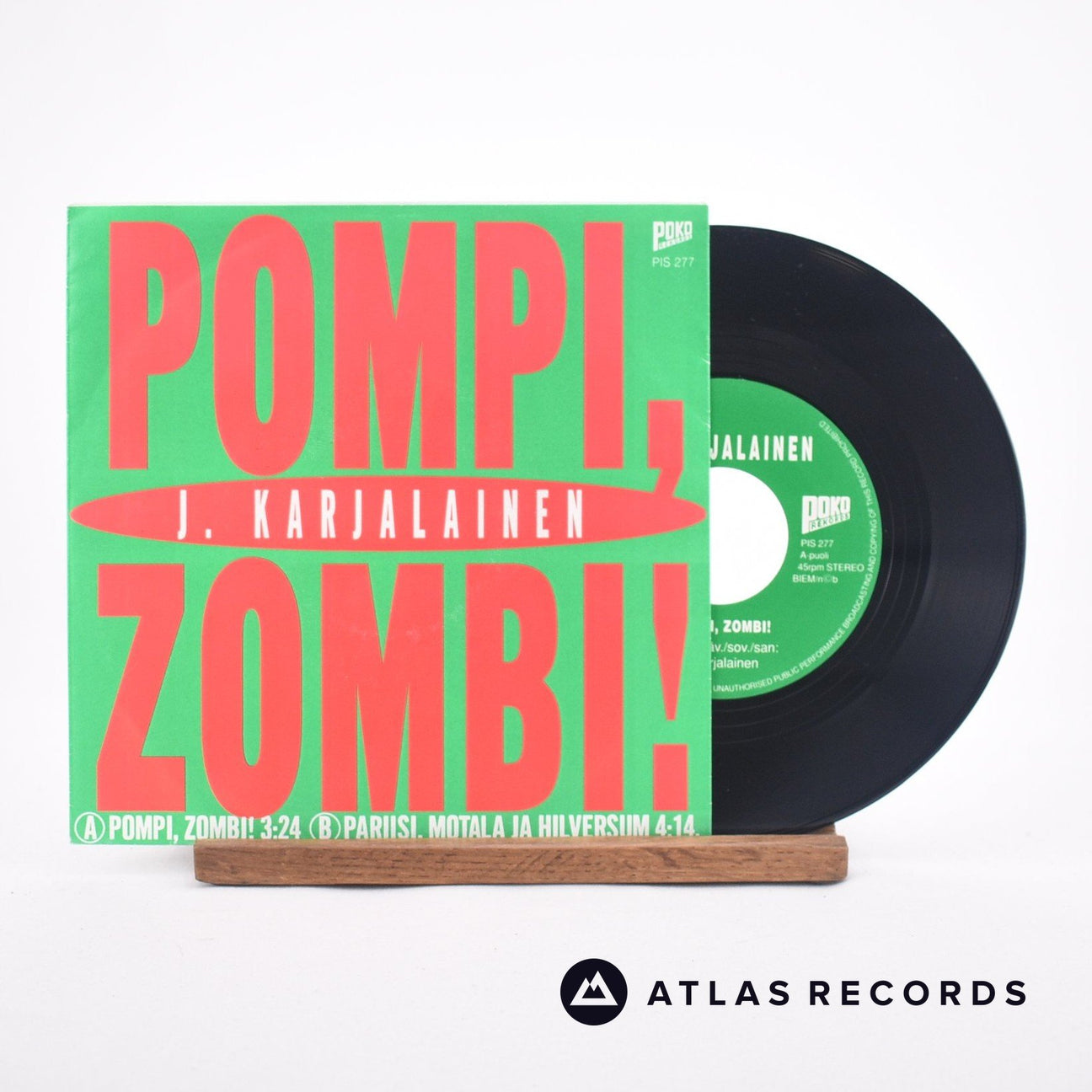 J. Karjalainen Pompi, Zombi 7" Vinyl Record - Front Cover & Record