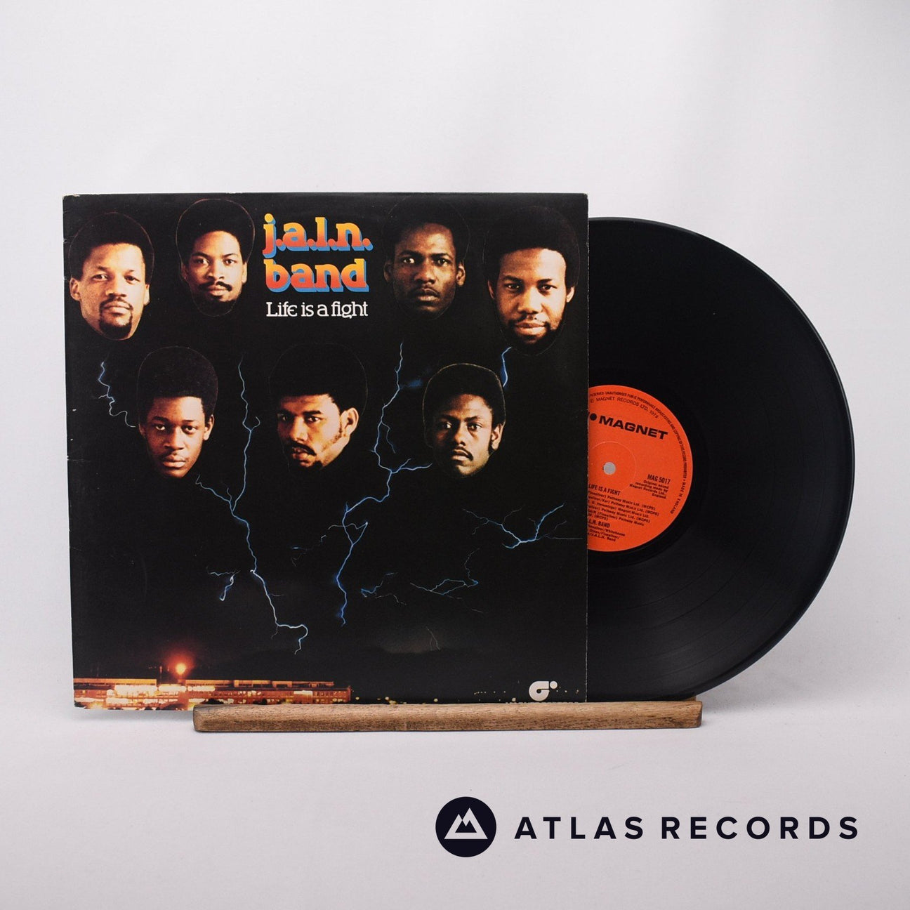 J.A.L.N. Band Life Is A Fight LP Vinyl Record - Front Cover & Record