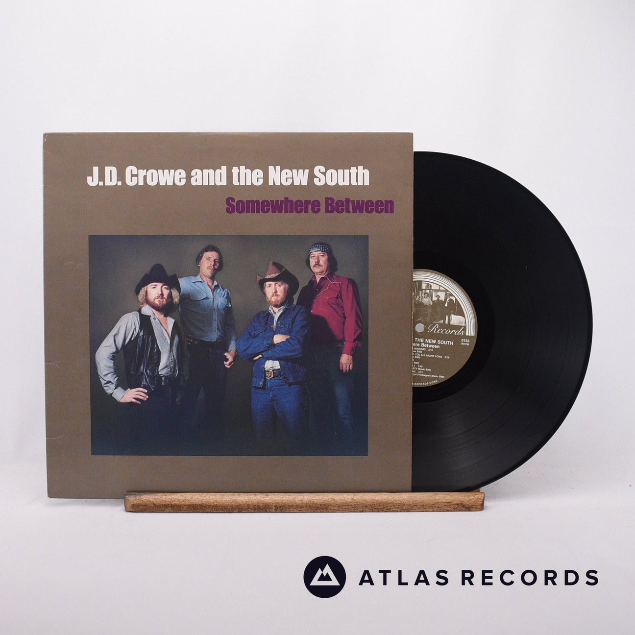 J.D. Crowe & The New South Somewhere Between LP Vinyl Record - Front Cover & Record