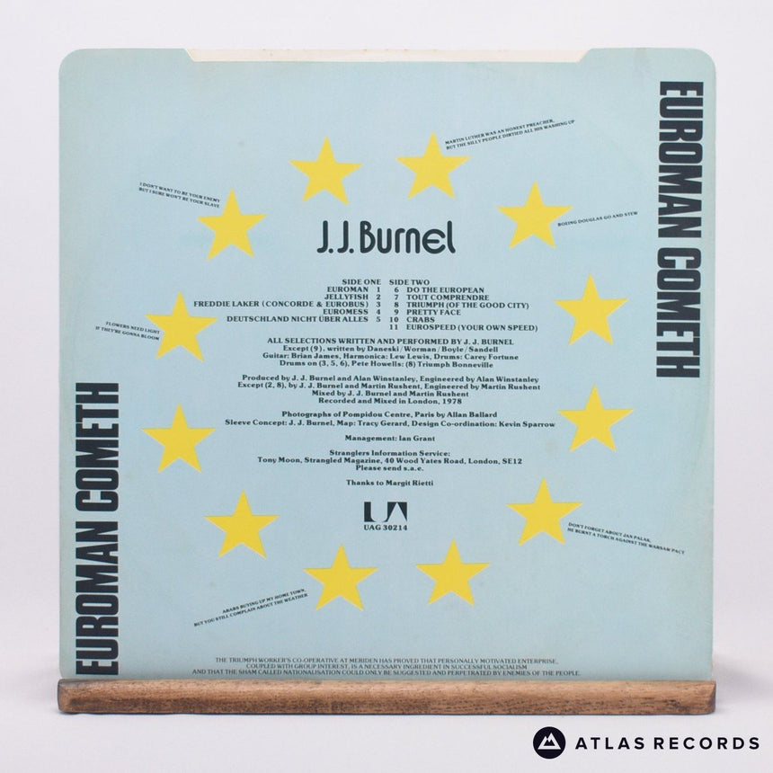 J.J. Burnel - Euroman Cometh - LP Vinyl Record - VG+/EX