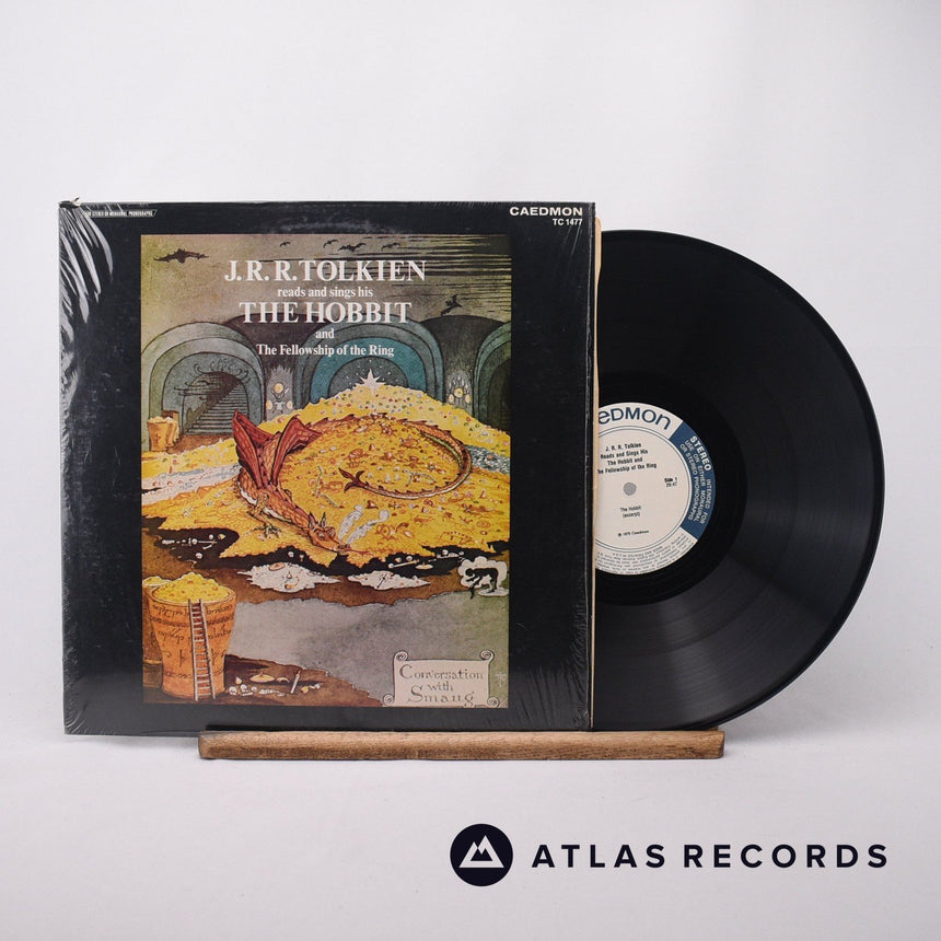 J.R.R. Tolkien Reads and Sings His The Hobbit and The Fellowship of the Ring LP Vinyl Record - Front Cover & Record