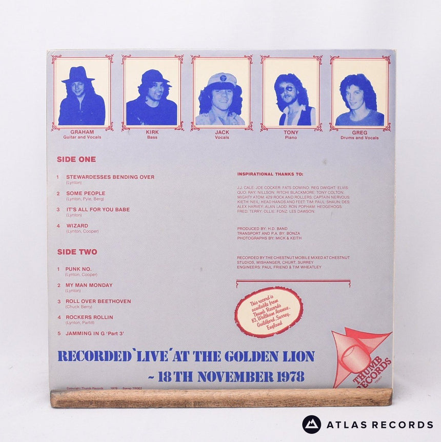 Jackie Lynton's Happy Days - Till We're Blue In The Face - LP Vinyl Record