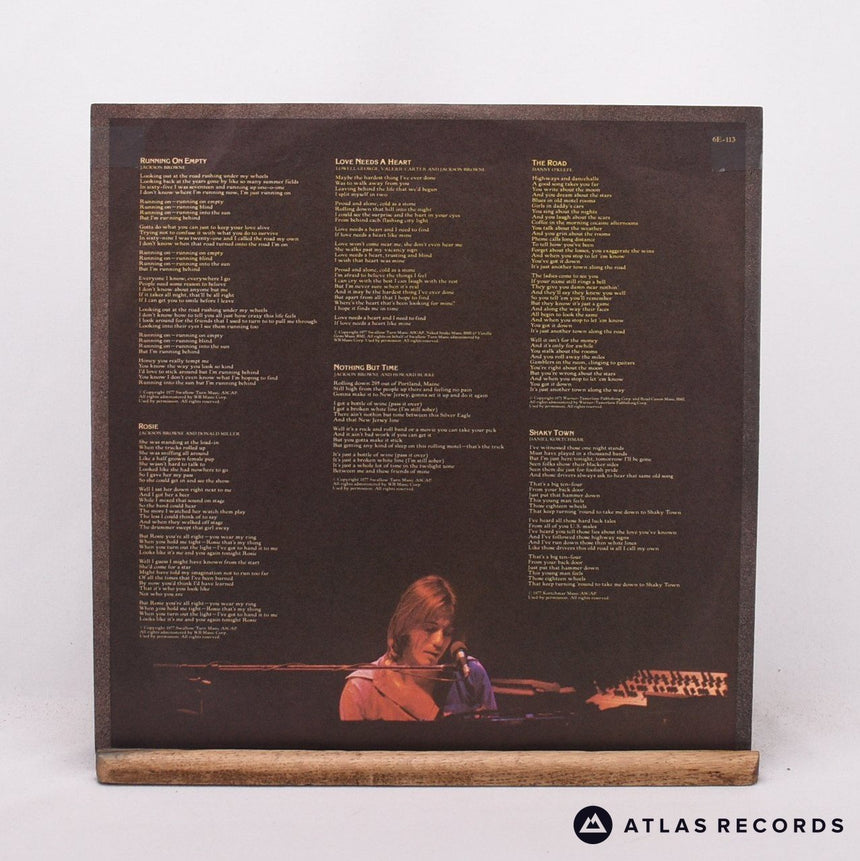 Jackson Browne - Running On Empty - Booklet LP Vinyl Record - EX/EX