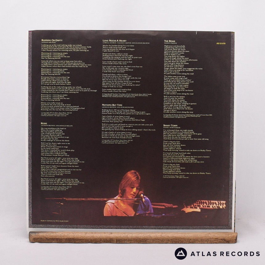 Jackson Browne - Running On Empty - Booklet LP Vinyl Record - VG+/EX