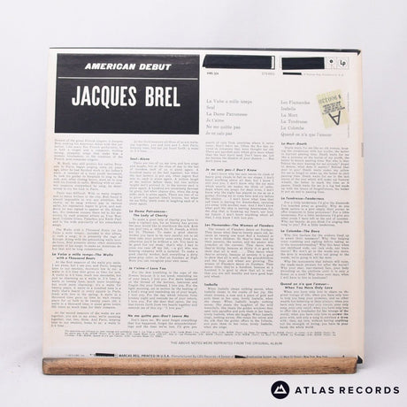 Jacques Brel - American Debut - Reissue Us Press LP Vinyl Record - VG+/EX