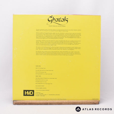Jagjit & Chitra Singh - Ghazals - Canada 1-A 1B LP Vinyl Record - EX/EX