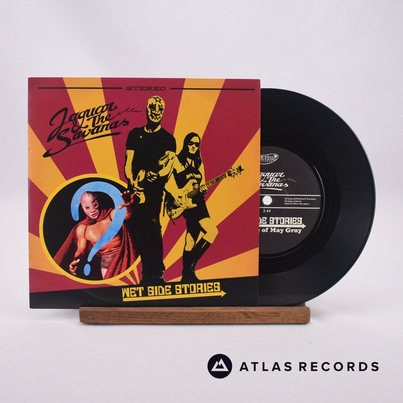 Jaguar & The Savanas Wet Side Stories 7" Vinyl Record - Front Cover & Record