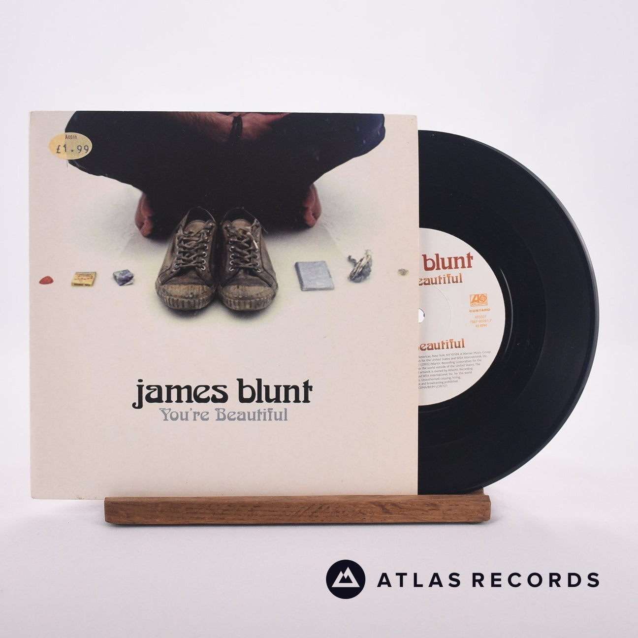 James Blunt You're Beautiful 7" Vinyl Record - Front Cover & Record