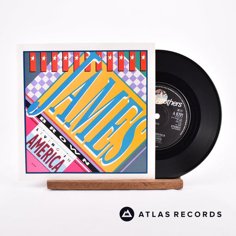 James Brown Living In America 7" Vinyl Record - Front Cover & Record