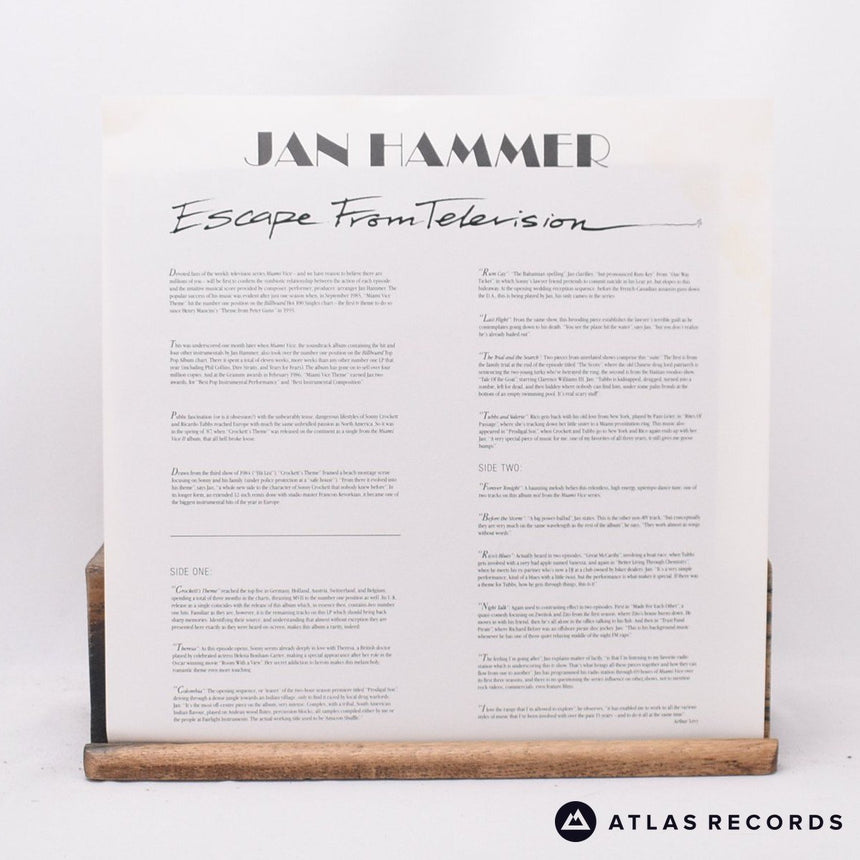 Jan Hammer - Escape From Television - Insert LP Vinyl Record - EX/EX