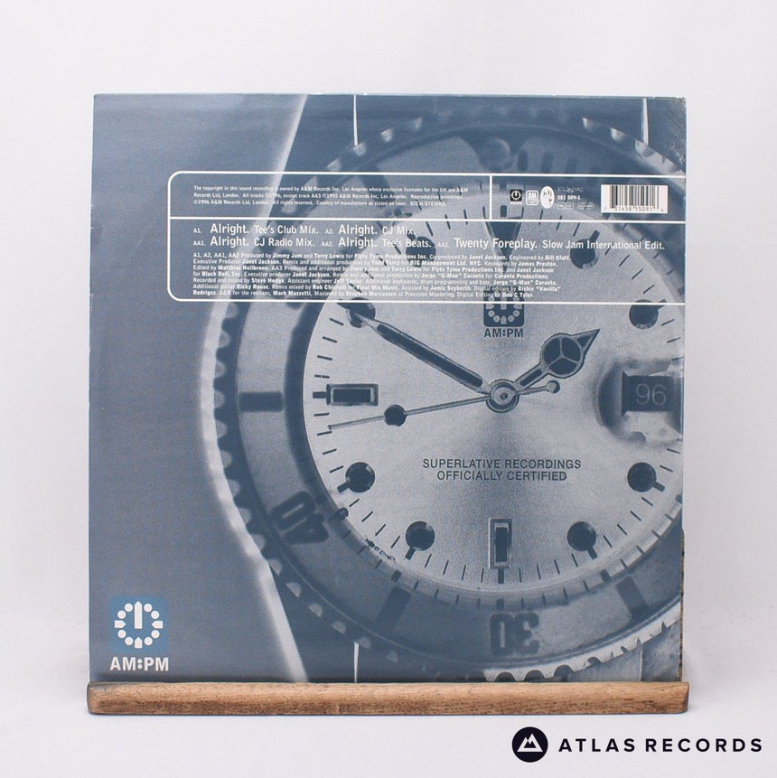 Janet Jackson - Alright / Twenty Foreplay - 12" Vinyl Record - VG+/EX