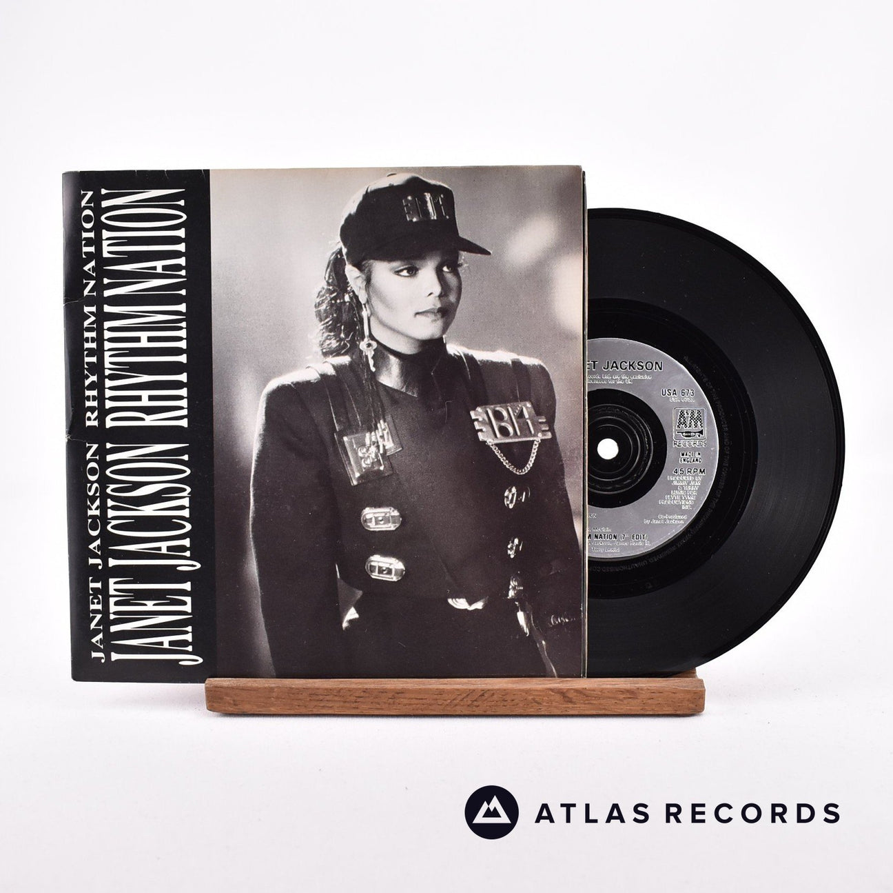 Janet Jackson Rhythm Nation 7" Vinyl Record - Front Cover & Record