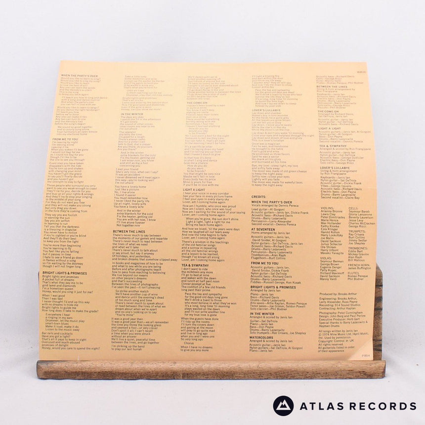 Janis Ian - Between The Lines - Lyric Sheet LP Vinyl Record - VG+/VG+