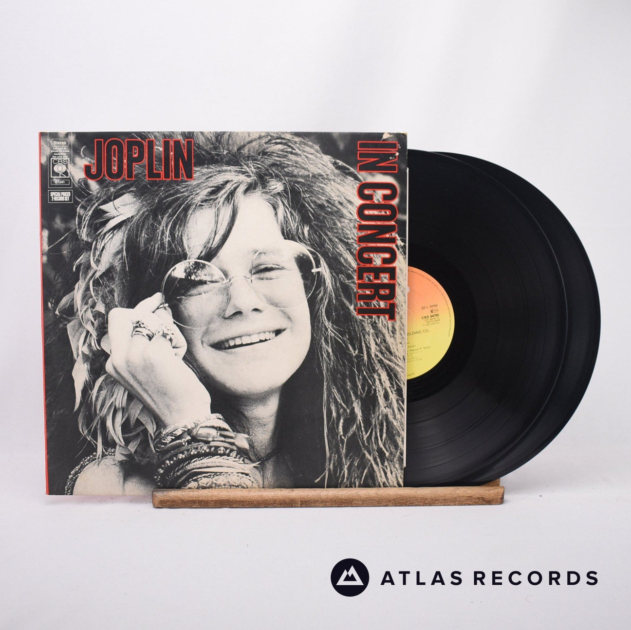 Janis Joplin Joplin In Concert 2 x LP Vinyl Record - Front Cover & Record