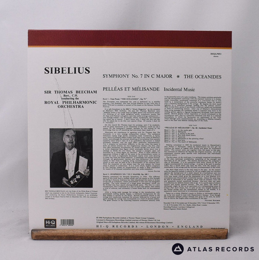 Jean Sibelius - Symphony No. 7, Pelléas Et Mélisande . The Oceanides - LP Vinyl