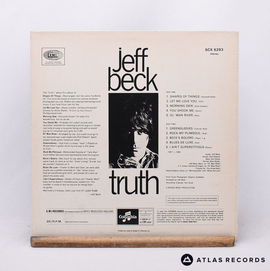 Jeff Beck - Truth - Reissue LP Vinyl Record - VG+/EX
