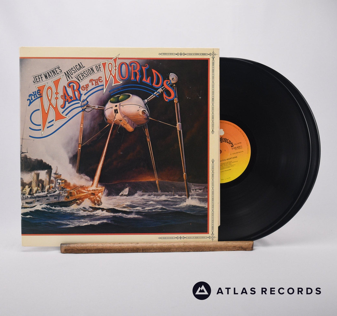 Jeff Wayne Jeff Wayne's Musical Version Of The War Of The Worlds Double LP Vinyl Record - Front Cover & Record