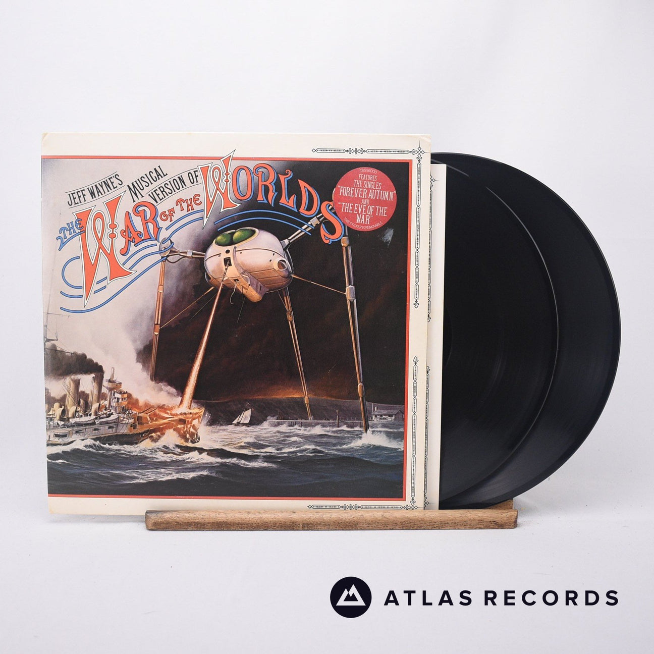 Jeff Wayne Jeff Wayne's Musical Version Of The War Of The Worlds 2 x LP Vinyl Record - Front Cover & Record