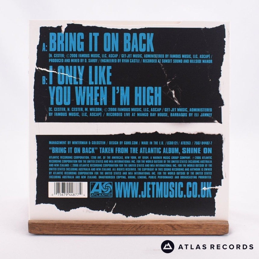 Jet - Bring It On Back - Blue 7" Vinyl Record - NM/EX