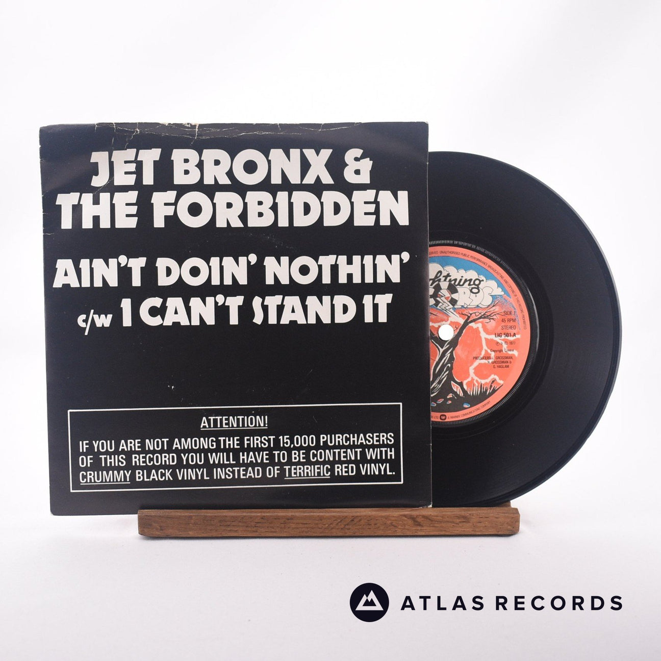 Jet Bronx & The Forbidden Ain't Doin' Nothin' 7" Vinyl Record - Front Cover & Record