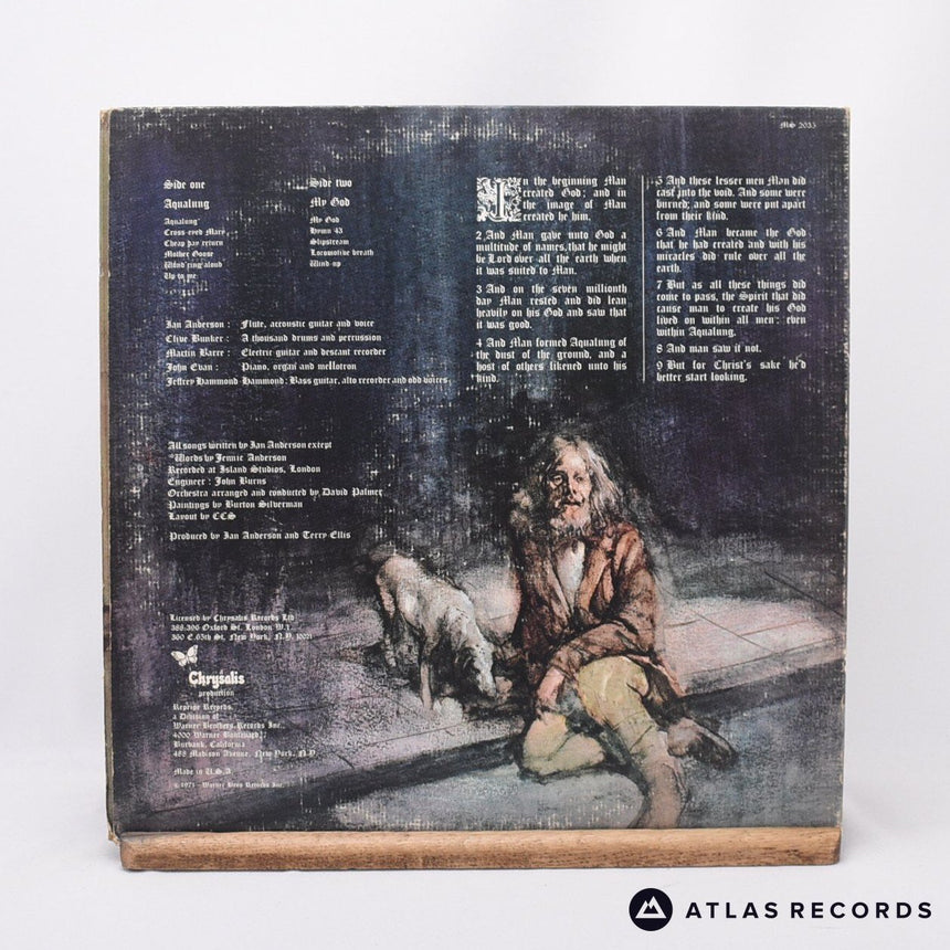 Jethro Tull - Aqualung - Lyric Sheet Textured Sleeve LP Vinyl Record - VG+/VG+
