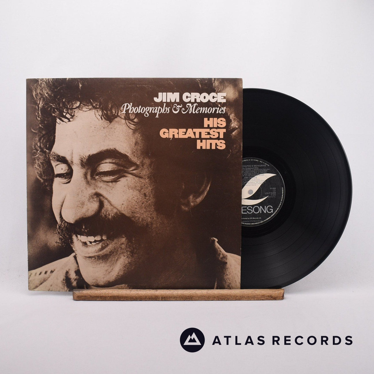 Jim Croce Photographs & Memories: His Greatest Hits LP Vinyl Record - Front Cover & Record