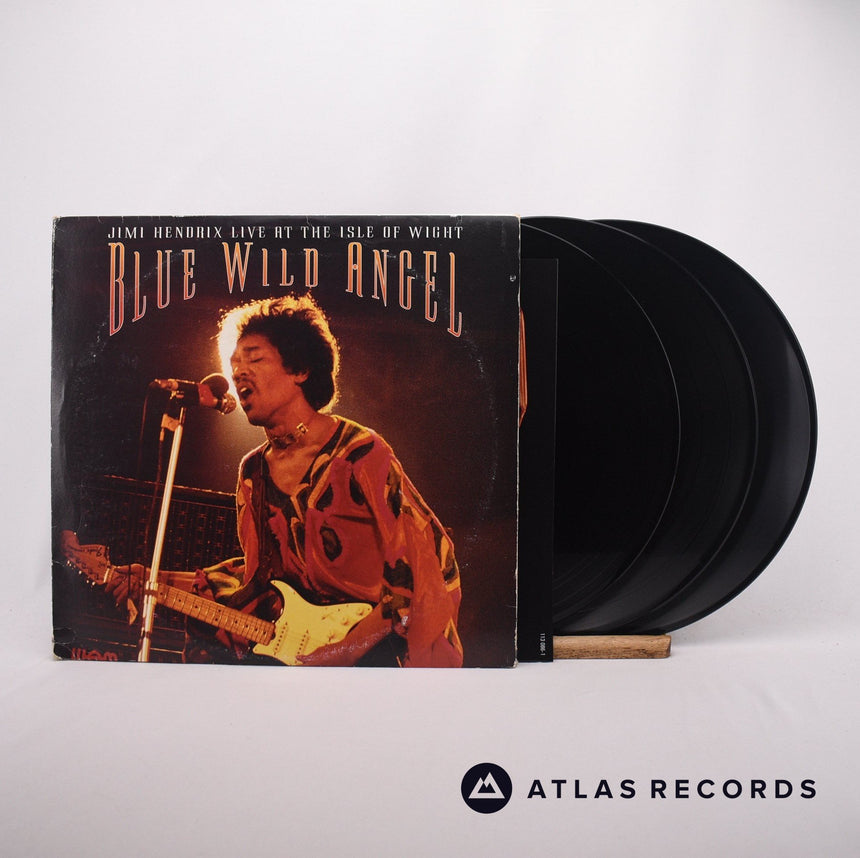 Jimi Hendrix Blue Wild Angel: Jimi Hendrix Live At The Isle Of Wight 3 x LP Vinyl Record - Front Cover & Record