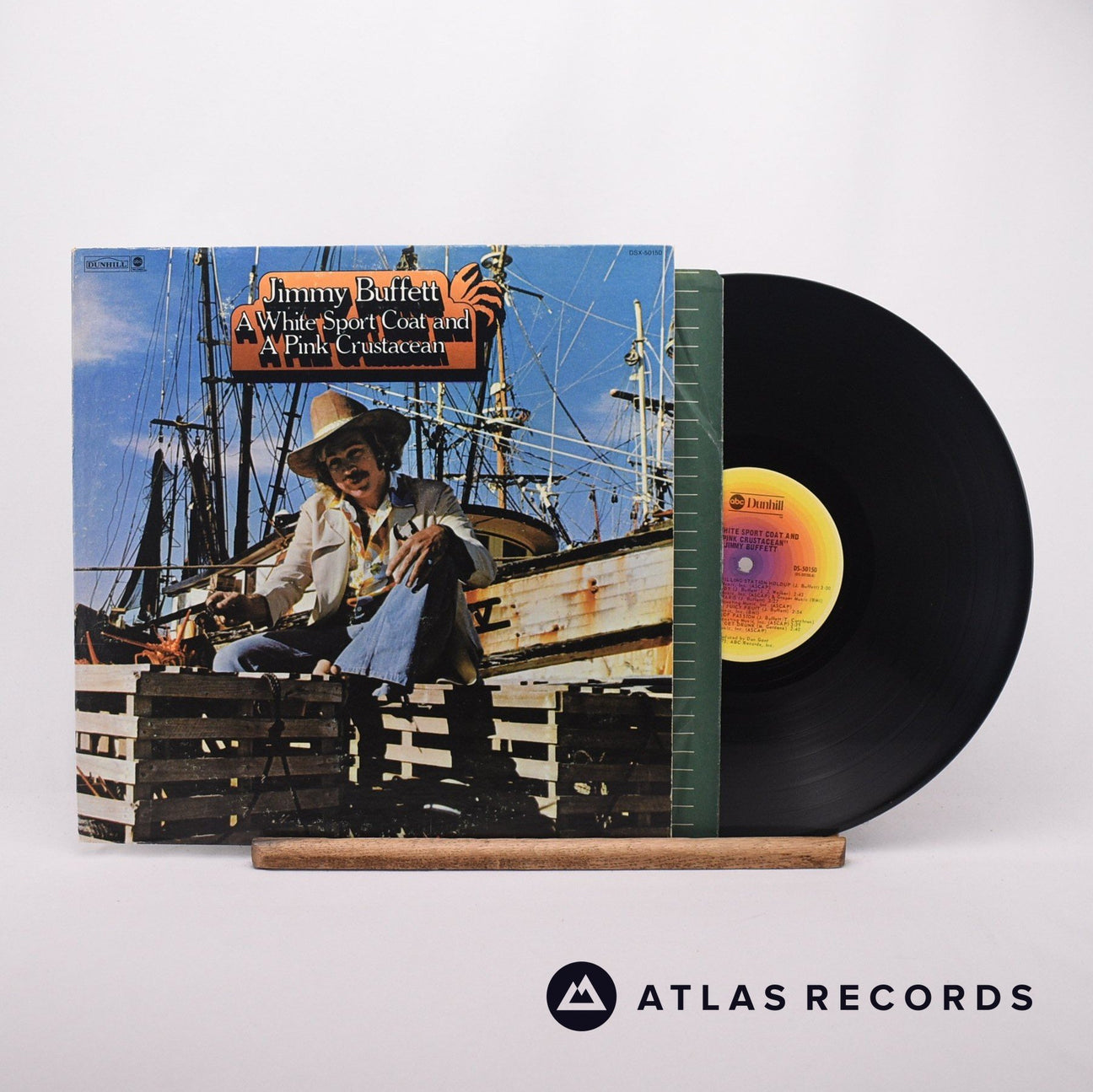 Jimmy Buffett A White Sport Coat And A Pink Crustacean LP Vinyl Record - Front Cover & Record