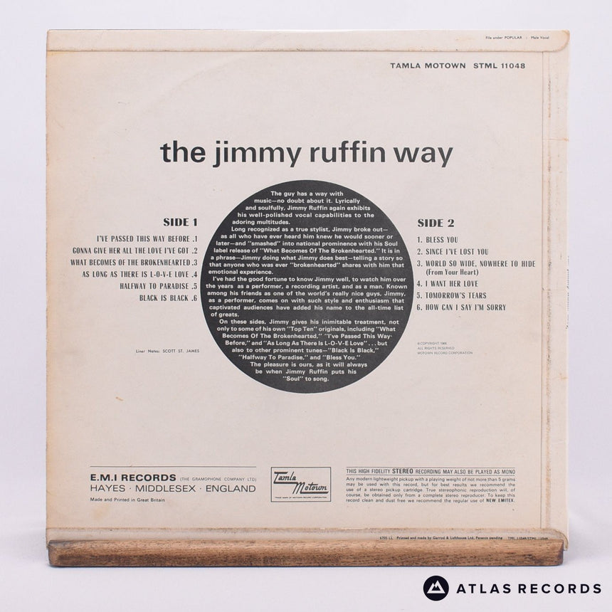 Jimmy Ruffin - The Jimmy Ruffin Way - Stereo A-1 B-1 LP Vinyl Record - VG+/VG+