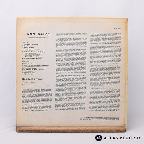 Joan Baez - 5 - LP Vinyl Record - VG+/VG
