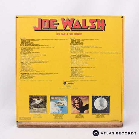 Joe Walsh - So Far So Good - LP Vinyl Record - VG+/EX