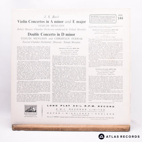 Johann Sebastian Bach - Violin Concertos - LP Vinyl Record - EX/EX