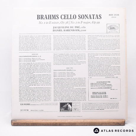 Johannes Brahms - The Two Sonatas For Cello And Piano - LP Vinyl Record - EX/EX