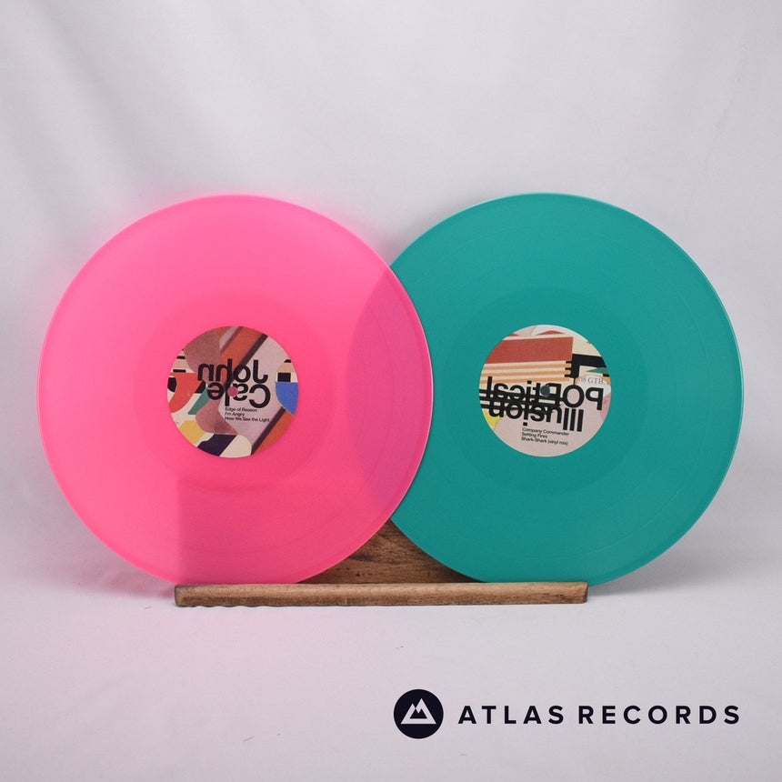 John Cale - Poptical Illusion - Green Pink A1 B 7" + 2 x LP Vinyl Record - NM/NM