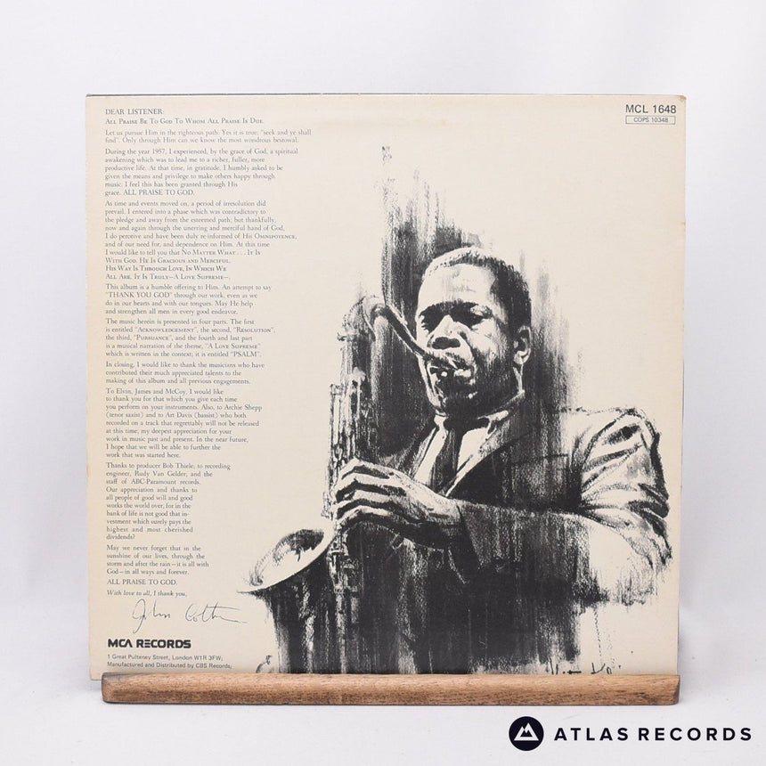 John Coltrane - A Love Supreme - Reissue Stereo LP Vinyl Record - VG+/EX