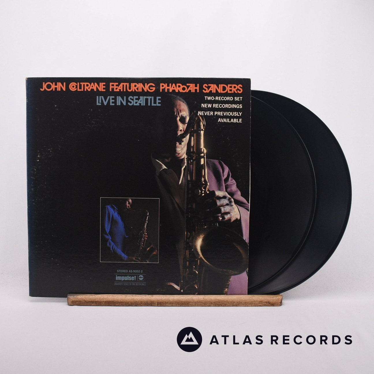 John Coltrane Live In Seattle 2 x LP Vinyl Record - Front Cover & Record