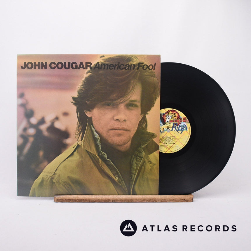 John Cougar Mellencamp American Fool LP Vinyl Record - Front Cover & Record
